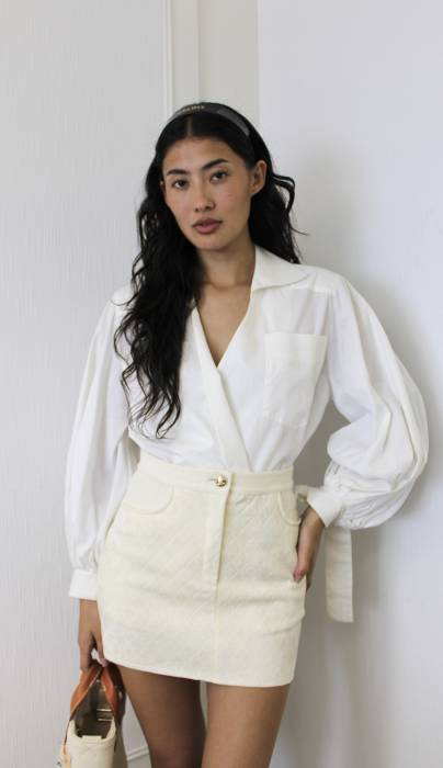 Weißes Hemd mit Puffärmeln Dior