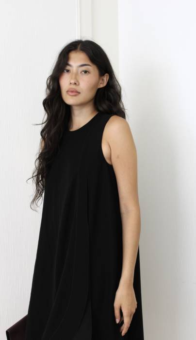 Robe noire évasée Balenciaga