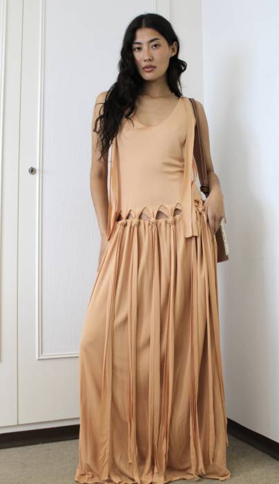 Robe longue ocre Chloé