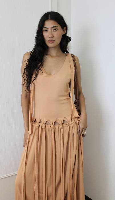 Robe longue ocre Chloé