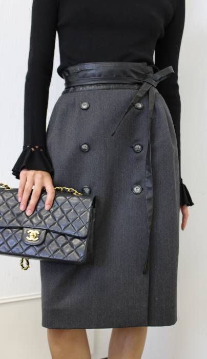 Grauer Wickelrock Celine