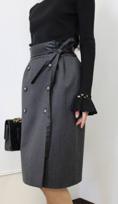 Grauer Wickelrock Celine