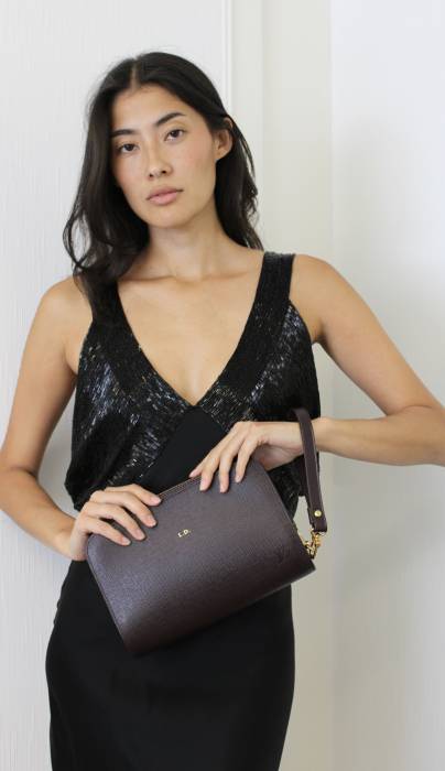 Pochette marron à anse Louis Vuitton