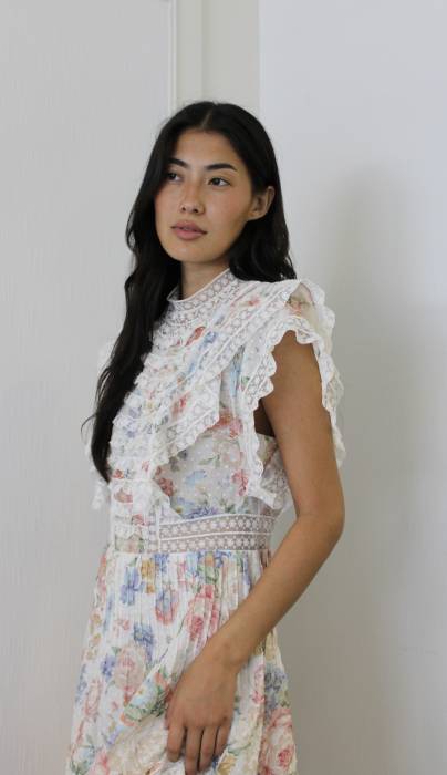 Kurzes Kleid Bowie mit Blumendruck Zimmermann