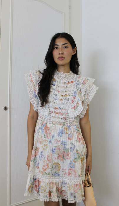 Kurzes Kleid Bowie mit Blumendruck Zimmermann