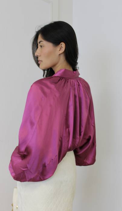 Chemisier fluide fuchsia Fendi