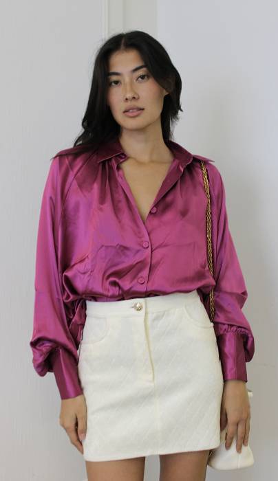 Chemisier fluide fuchsia Fendi