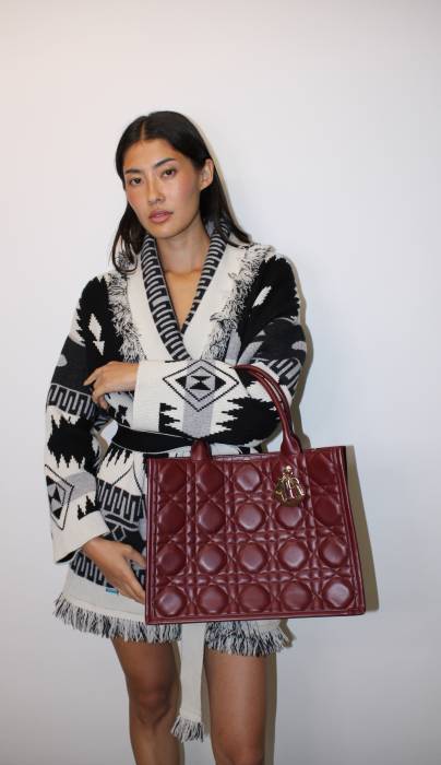 Sac Book Tote Medium bordeaux Dior