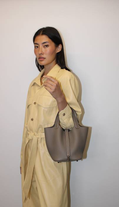 Sac Picotin 18 en cuir Clémence Étoupe Hermès