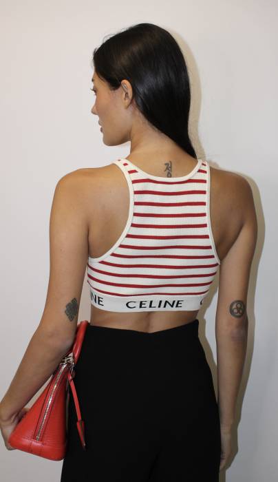 Striped knit bra Celine