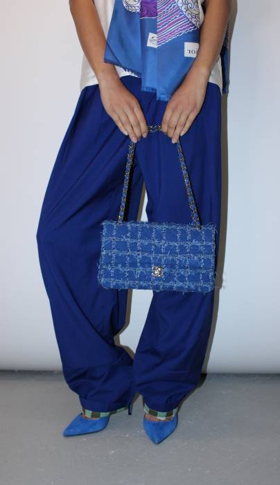 Sac classique 11.12 en tweed bleu Chanel