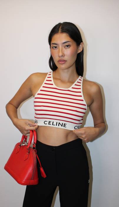 Striped knit bra Celine