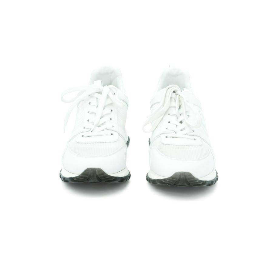 Sneakers blanche en cuir et tissu