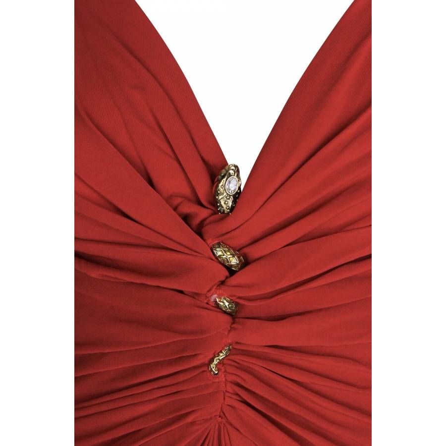 Rotes langes Kleid