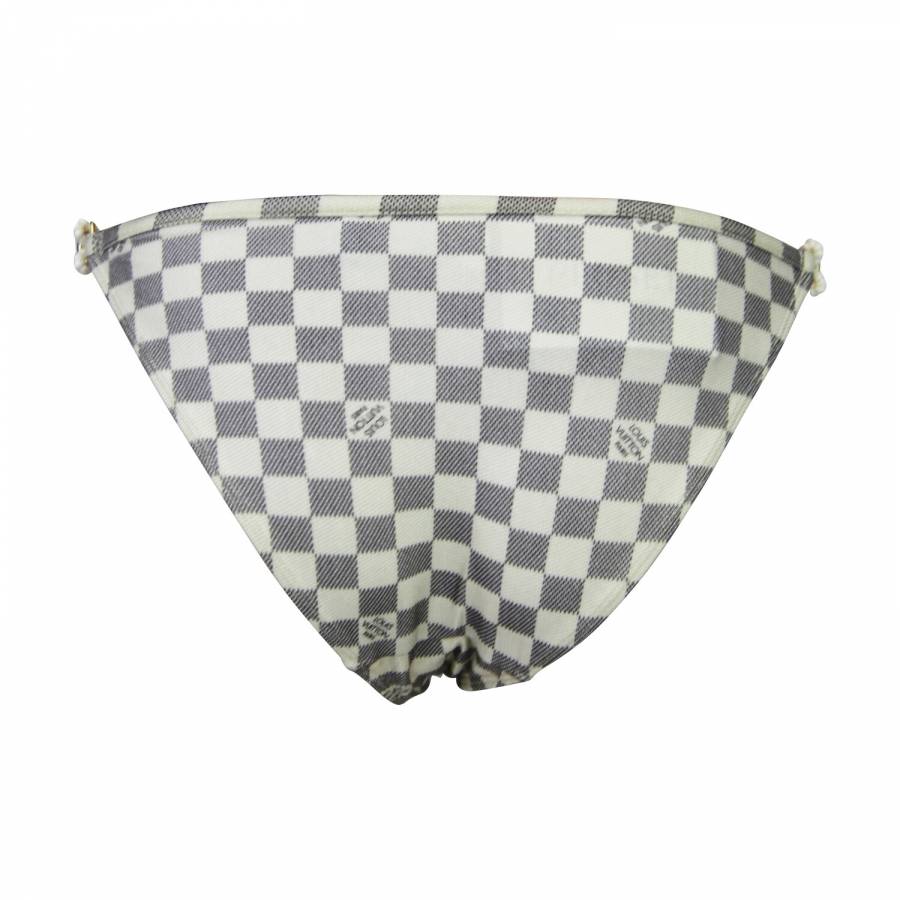 Azure checkerboard swimsuit bottom