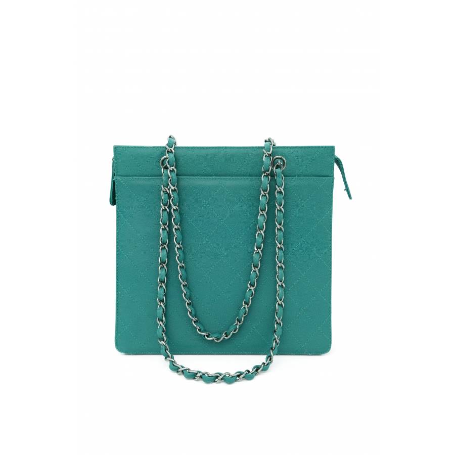 Blue leather Chanel handbag