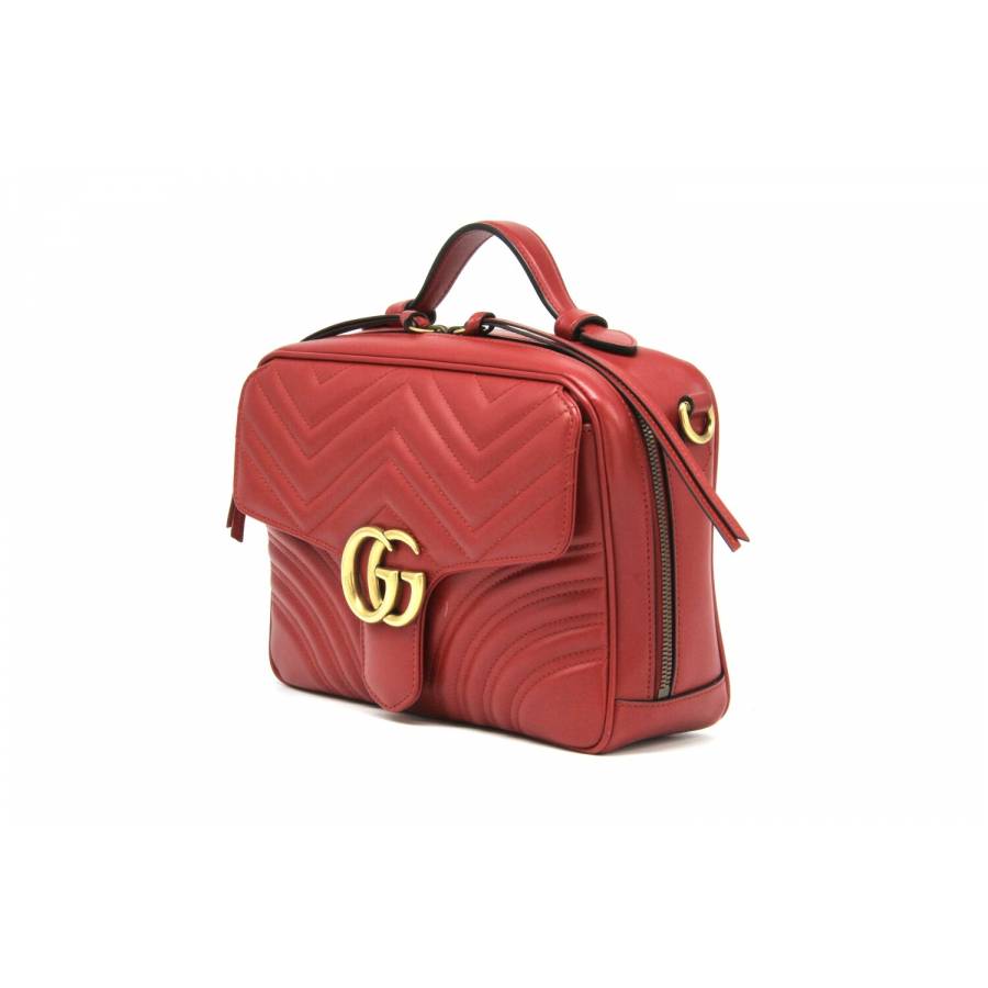 Red leather Marmont bag