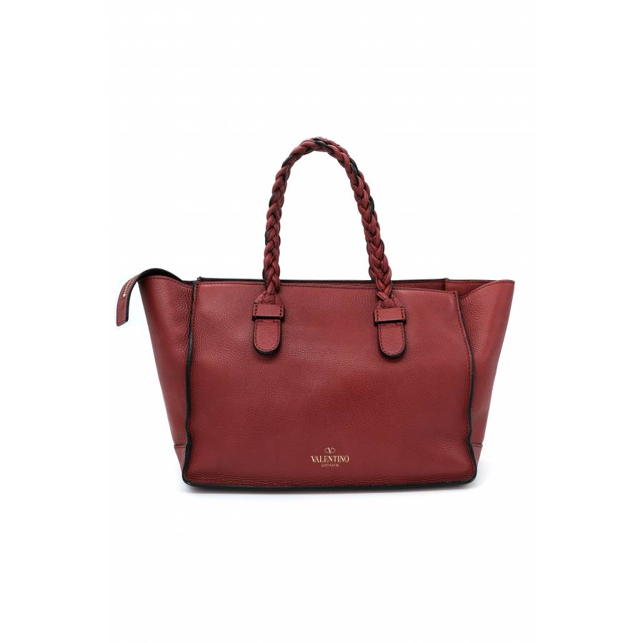 Red leather handbag Valentino