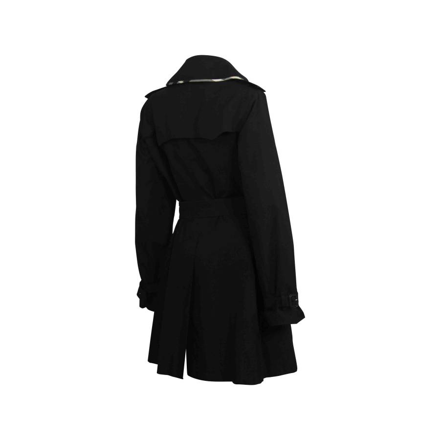 Black linen and cotton coat
