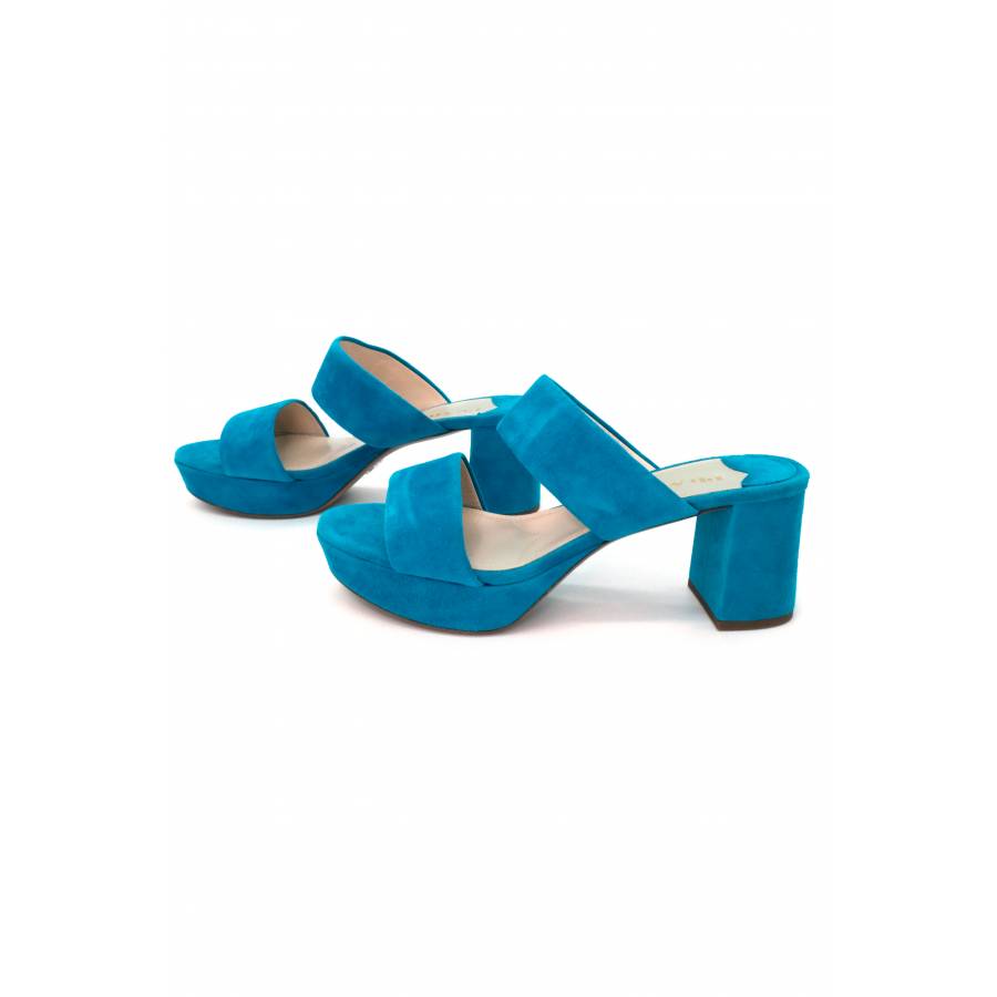 Sandales Prada daim bleu