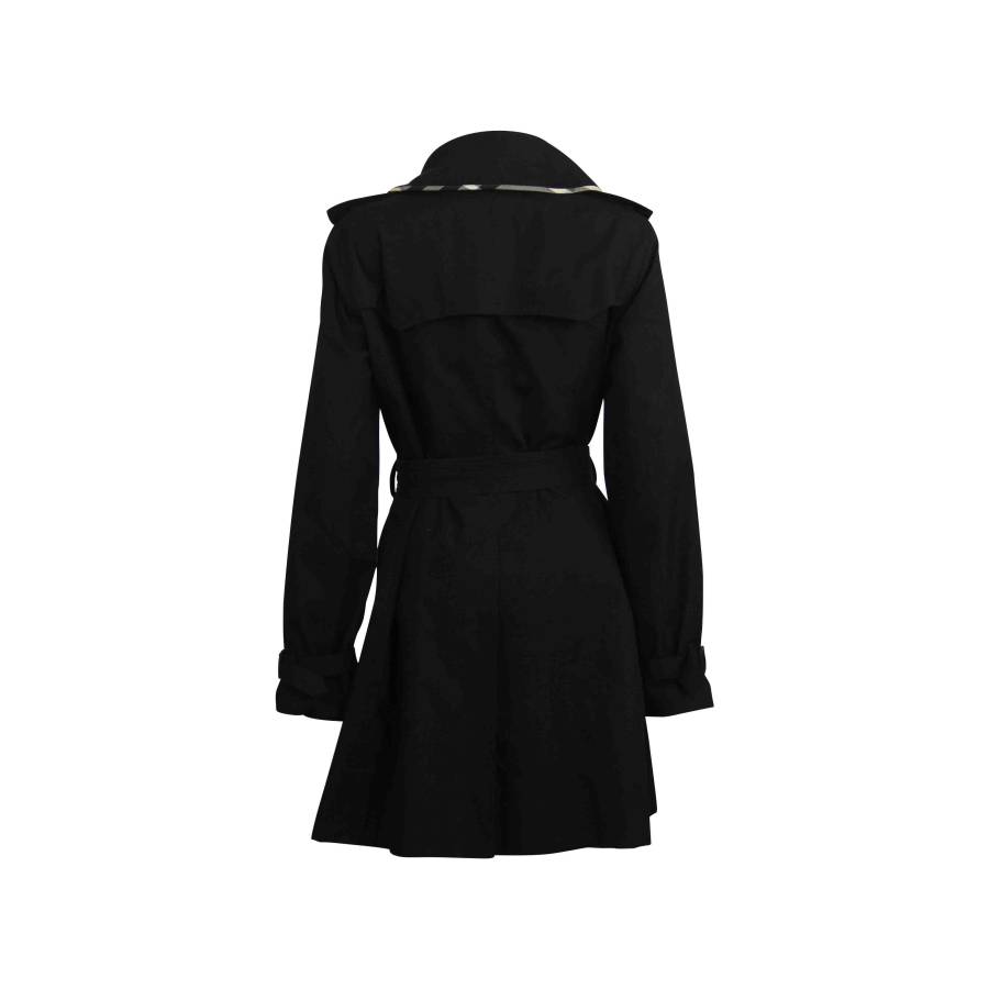 Black linen and cotton coat