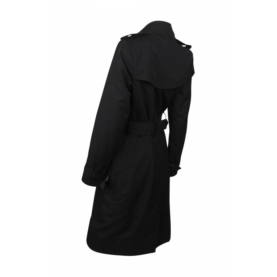 Burberry black wool trench coat
