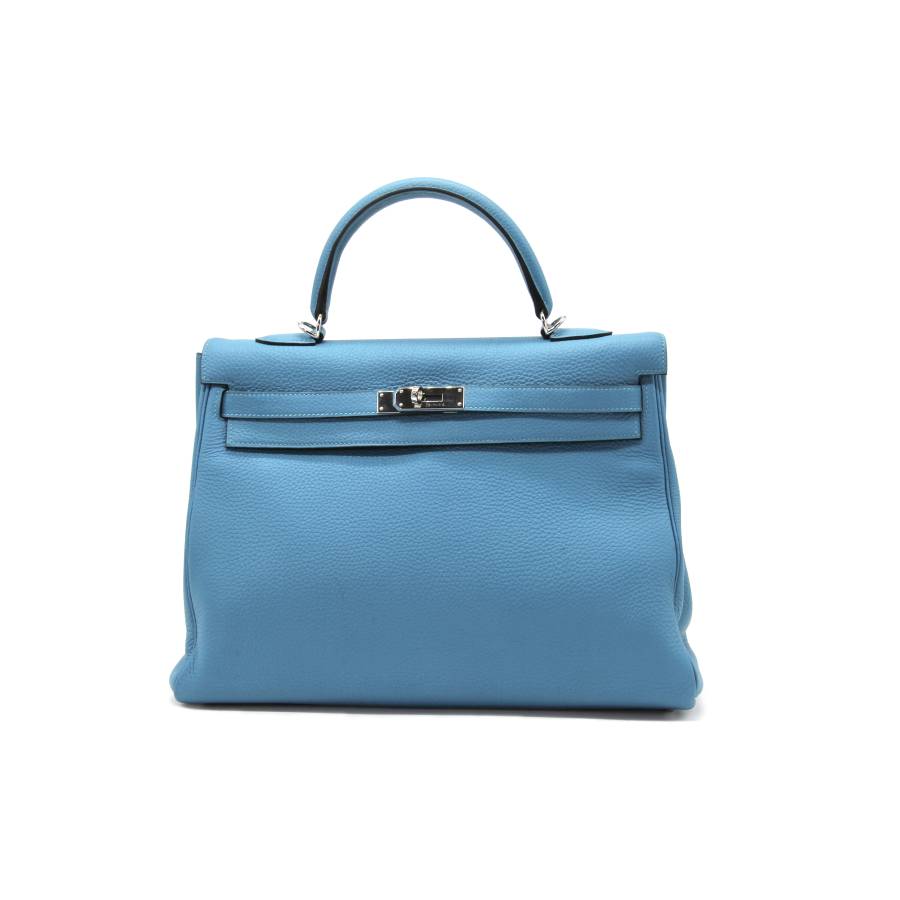 Handbag Hermes Kelly 35 blue