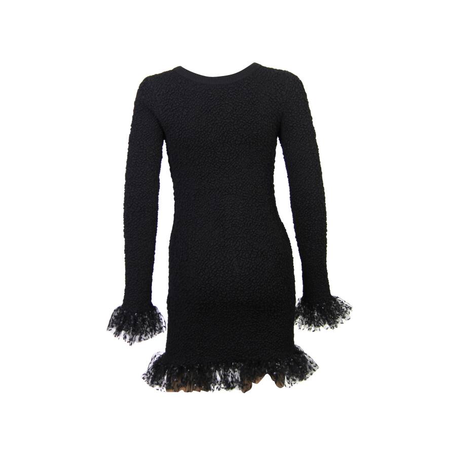 Saint Laurent-Kleid aus schwarzer Seide