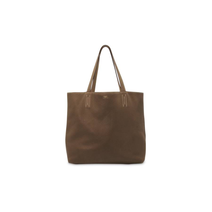 Shopper bag en cuir camel Hermès