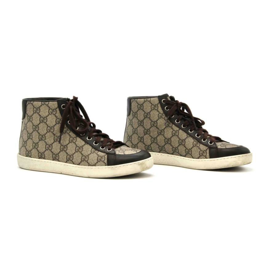 Brown Gucci high top sneakers