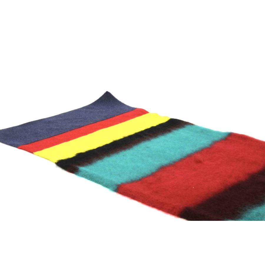 Écharpe rayures brossées multicolor