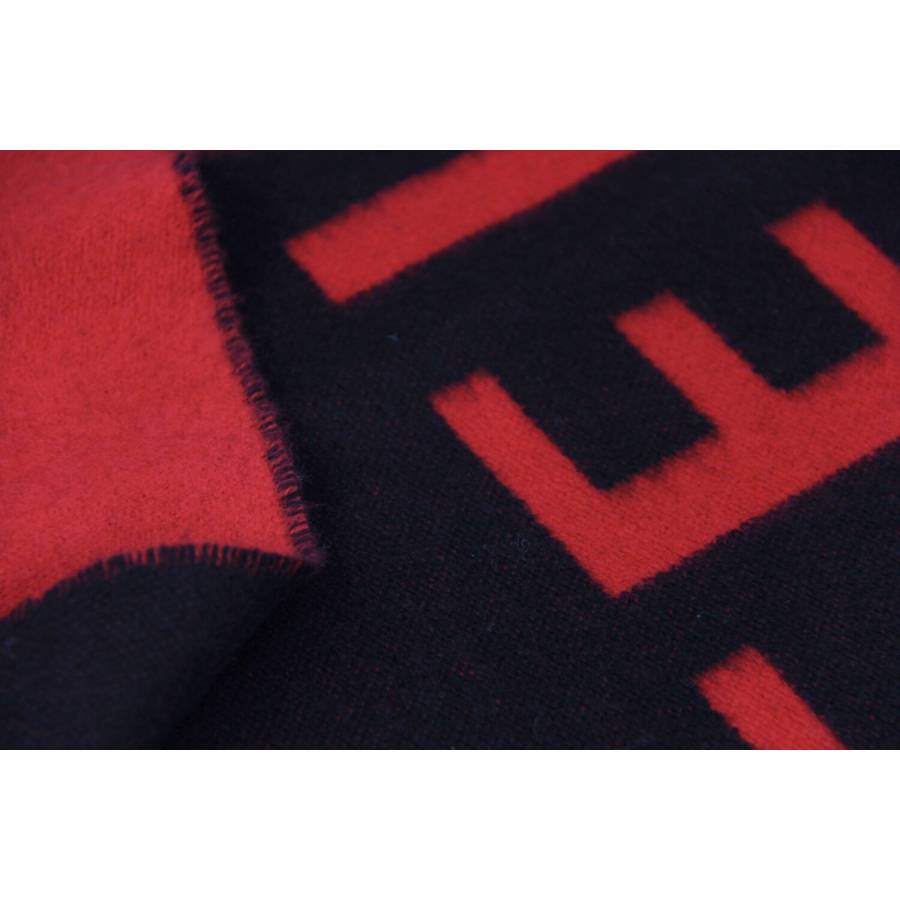 Red and black wool scarf Balenciaga