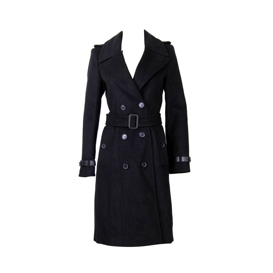 Burberry black wool coat