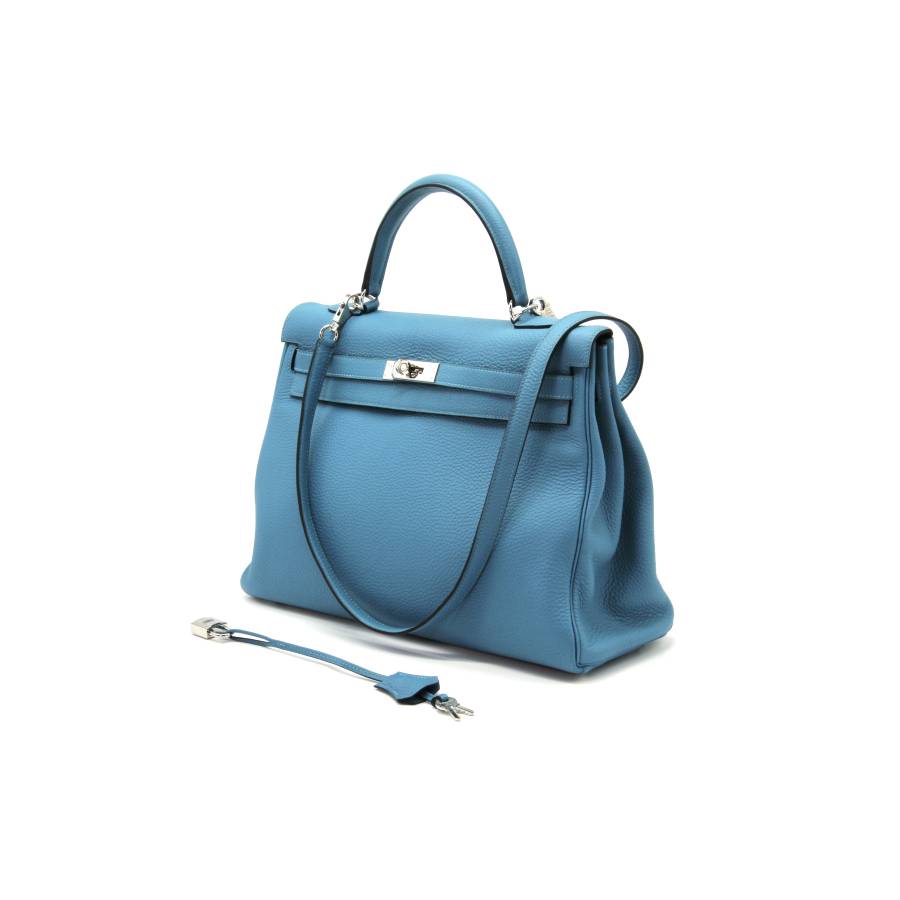 Handbag Hermes Kelly 35 blue