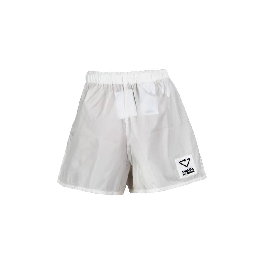 White nylon shorts Prada