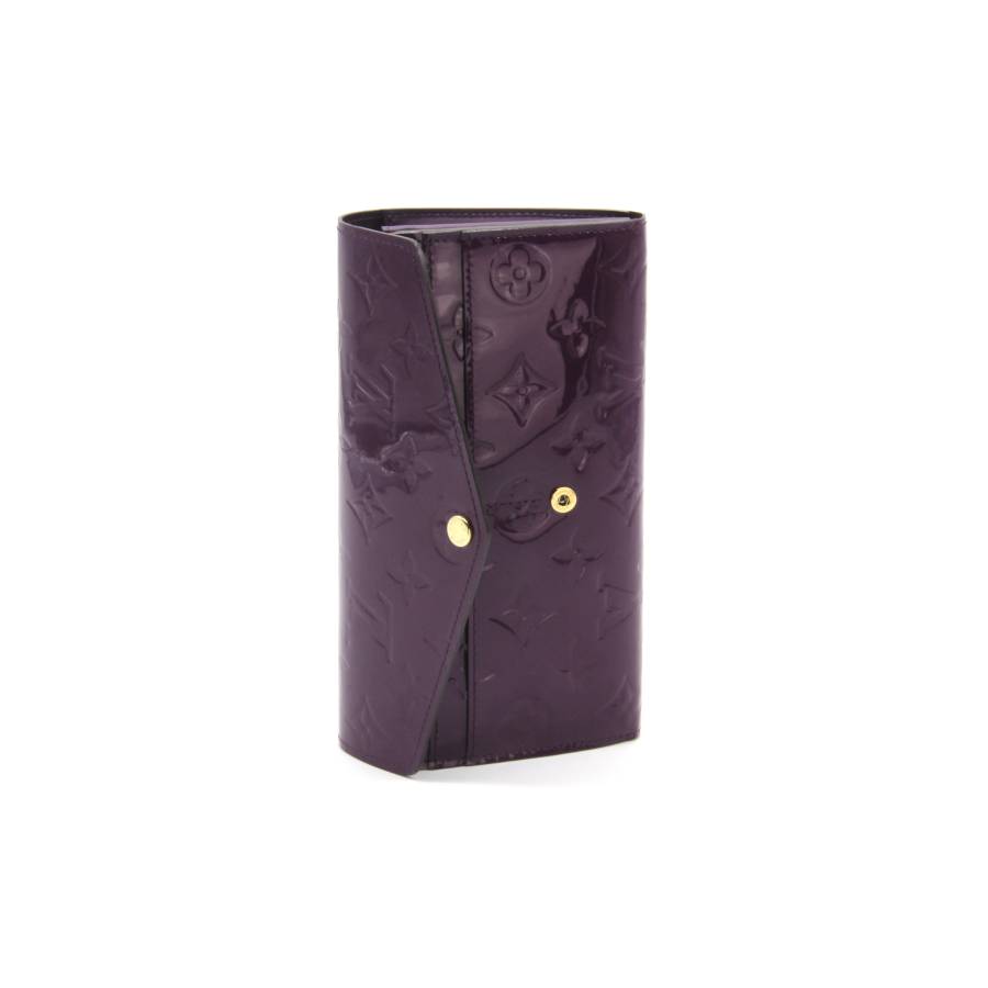 Portefeuille Louis Vuitton en cuir violet