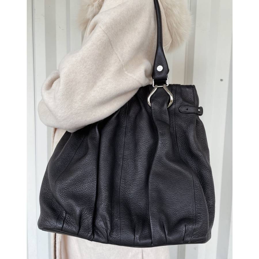 Black leather handbag Celine