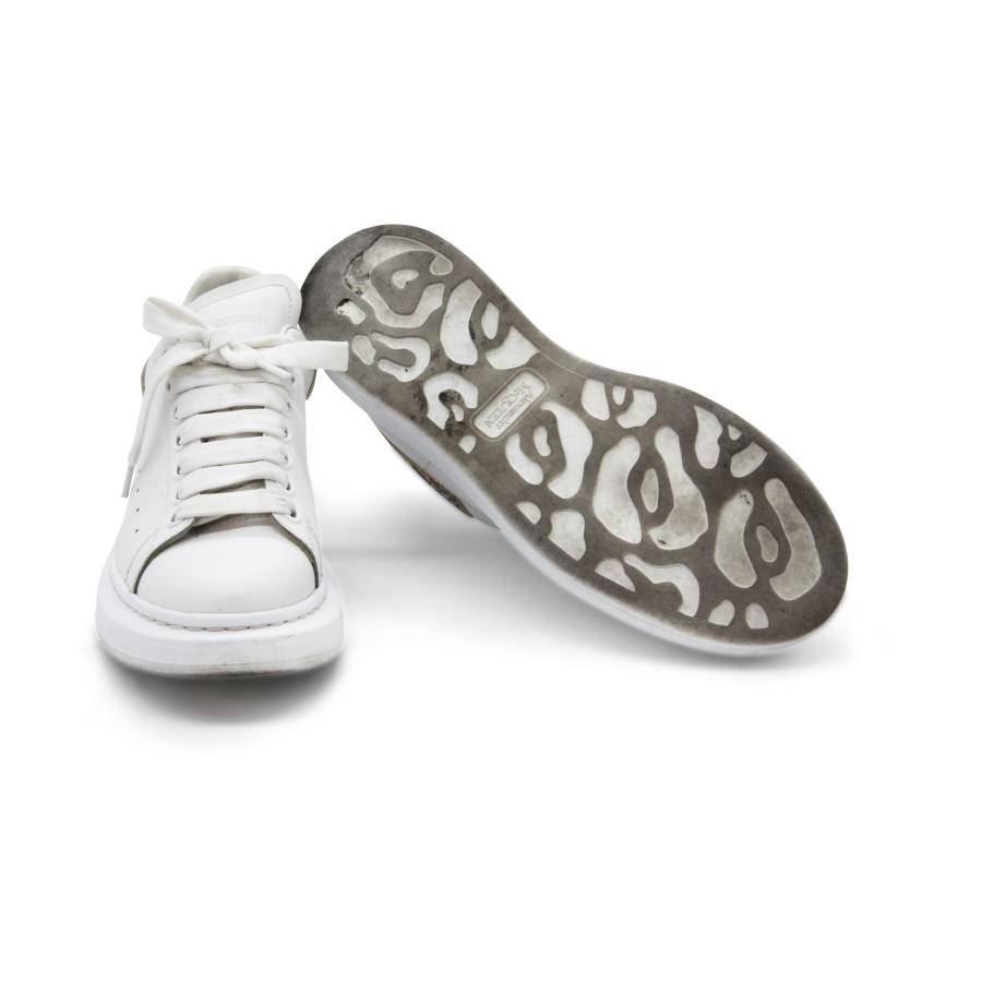 Alexander McQueen white leather sneakers