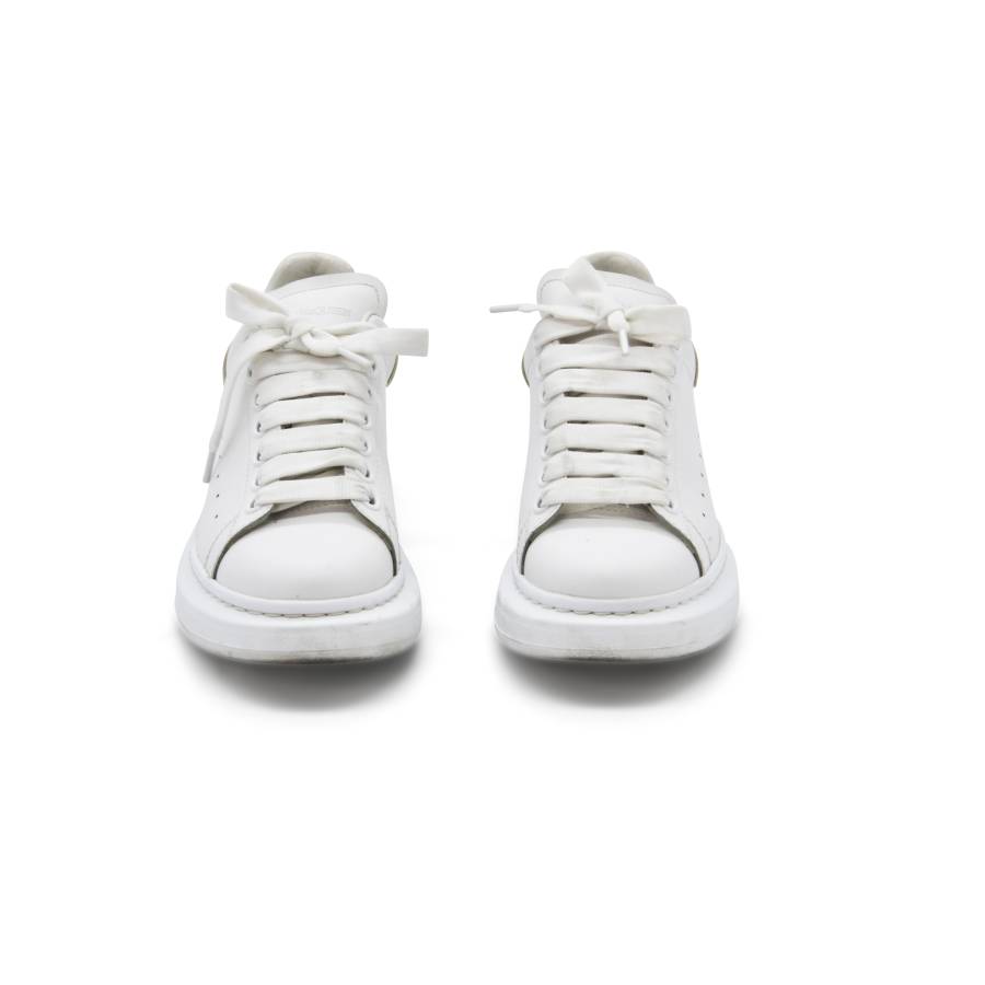 Alexander McQueen white leather sneakers