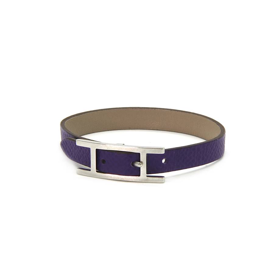 Hermès Armband aus violettem Leder