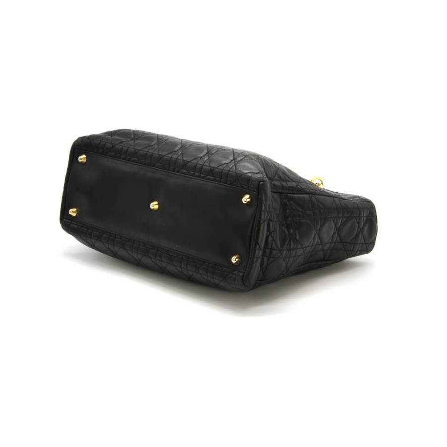 Dior black leather handbag
