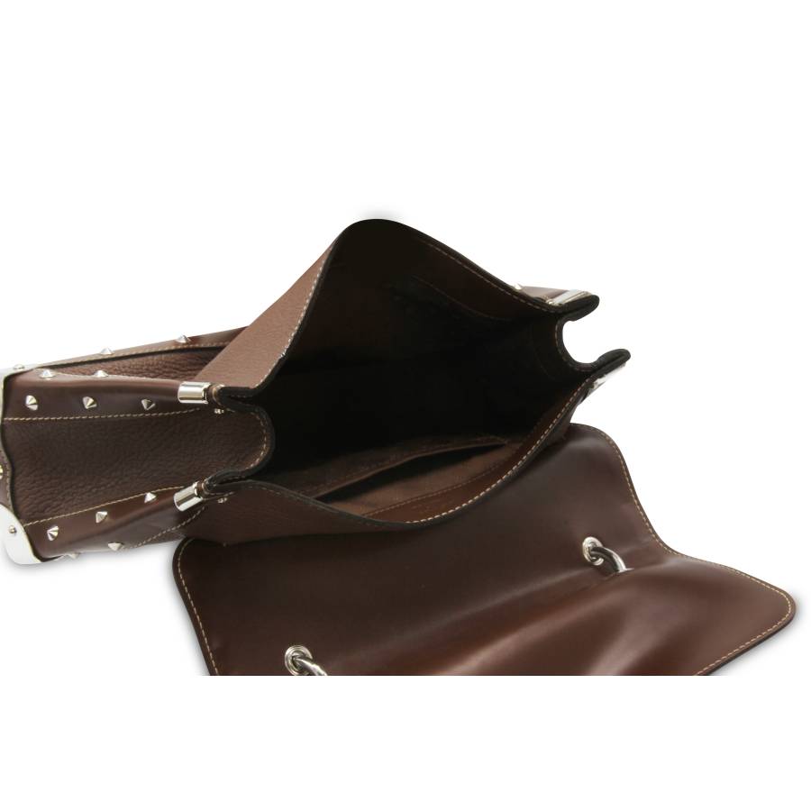 Brown leather handbag Louis Vuitton
