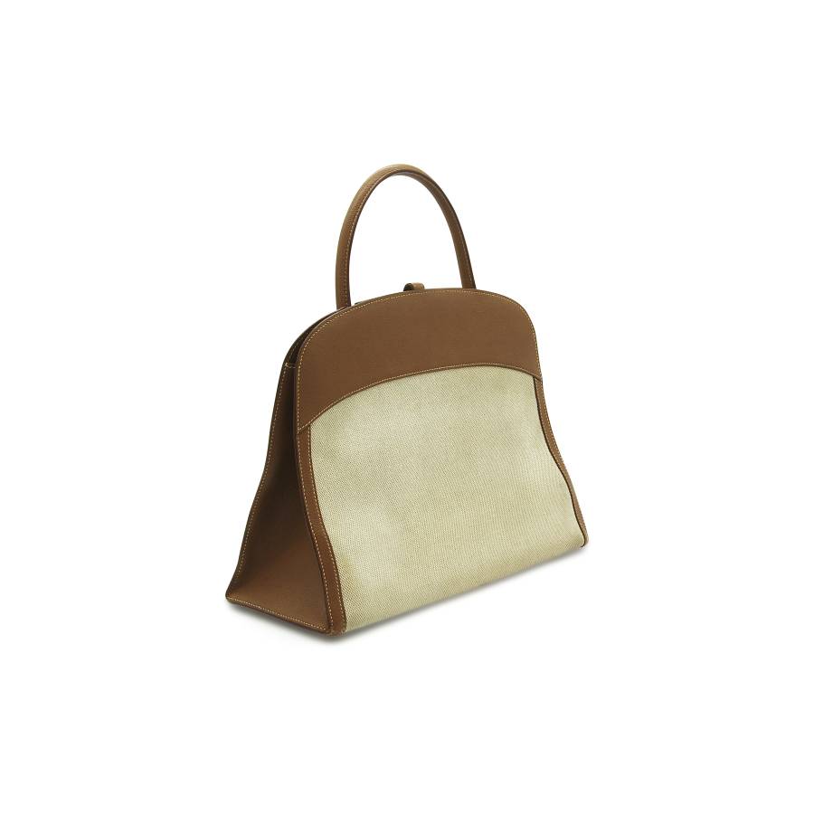 Beige and brown Hermes bag