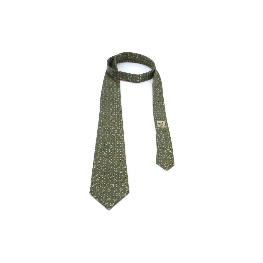 Green silk tie