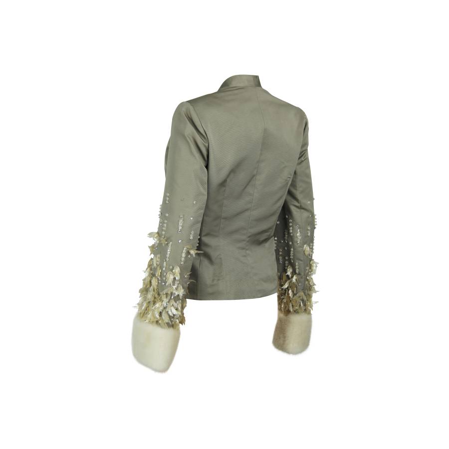 Dior-Jacke mit Kristallen und Pelz