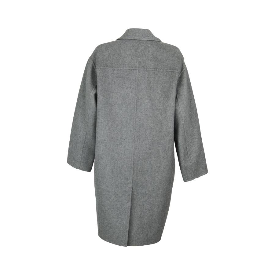 Grey wool and cashmere coat