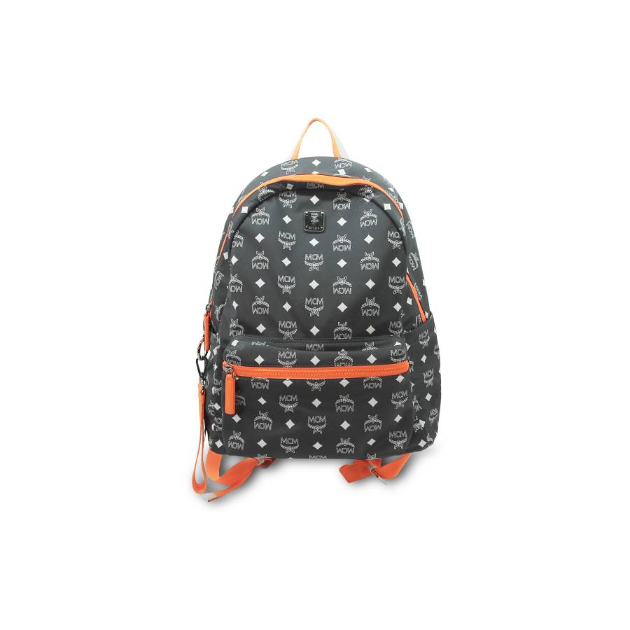 Grey and orange waterproof backpack