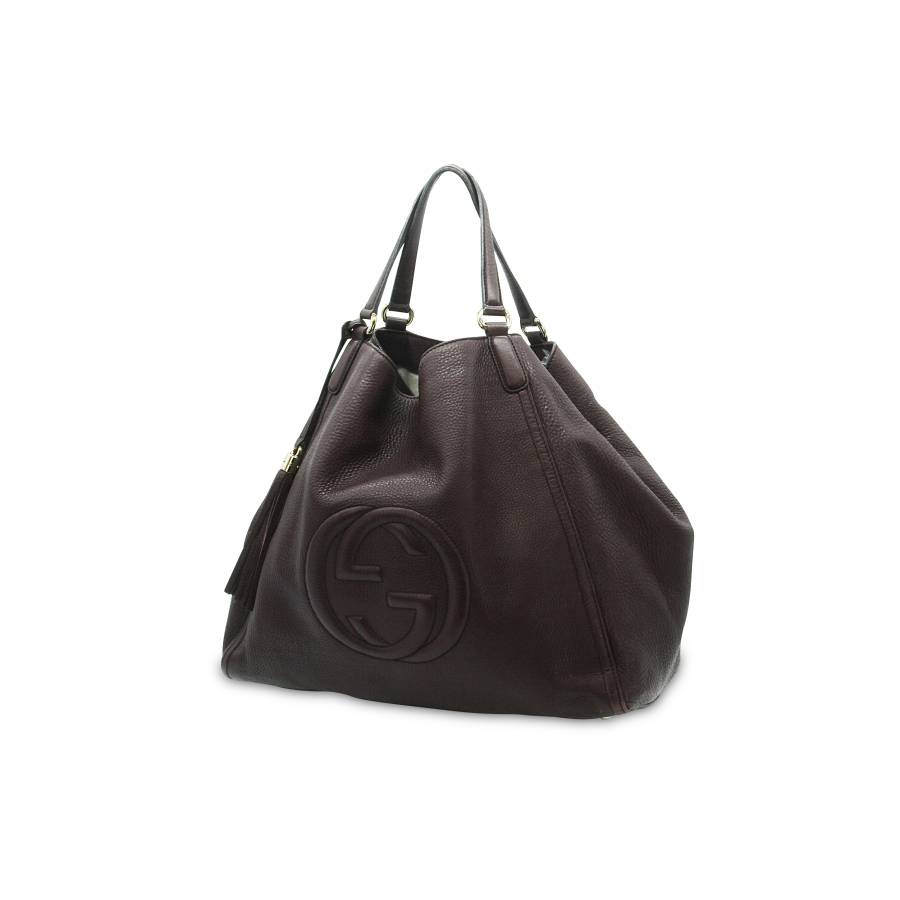Gucci large burgundy leather bag