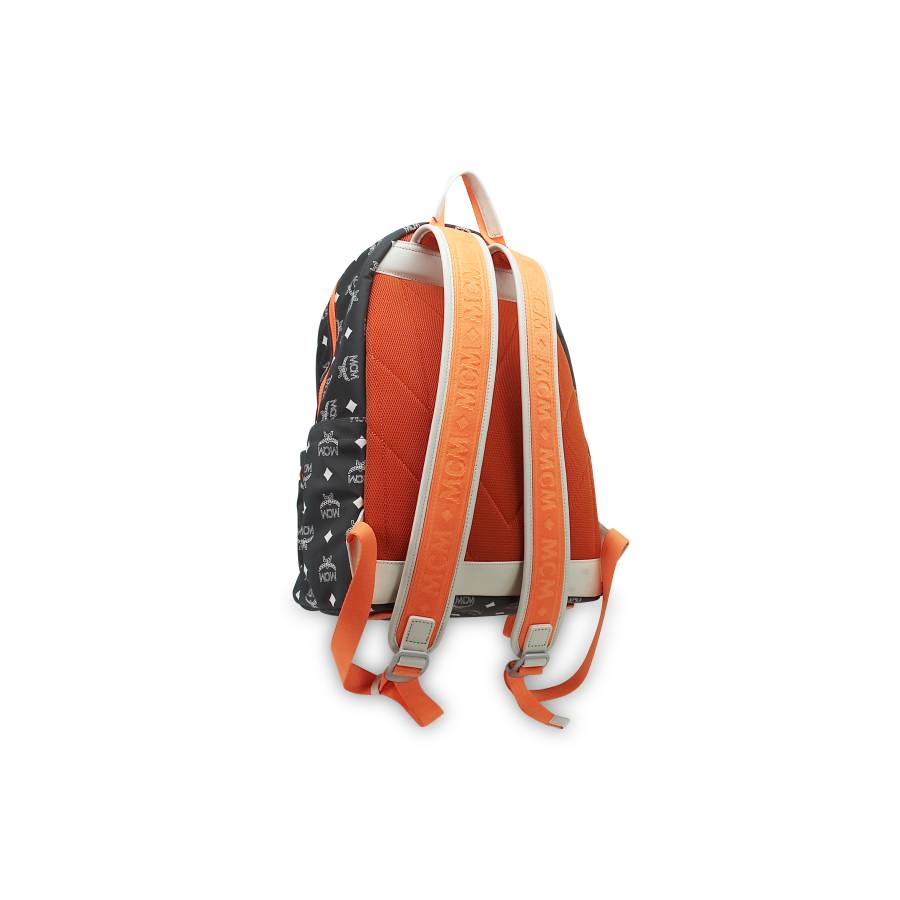Grey and orange waterproof backpack