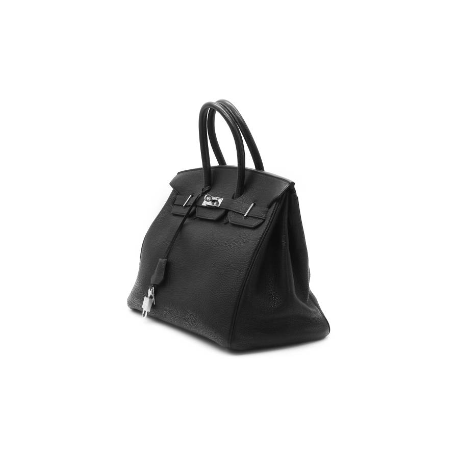 Hermès Birkin 35 Tasche aus schwarzem Togo-Leder